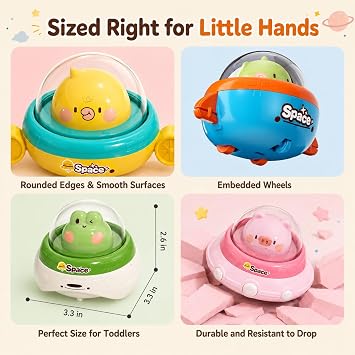 Dimoarch Press and Go Car Toys for Toddlers 1-3