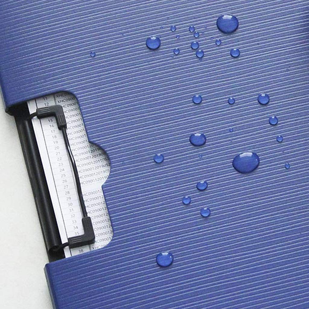 Mappen mit Taschen, Ordner-Berichtshülle mit Metallclip, 6-teiliges Set, Kunststoff-Aktenordner, Büro, Business, professionelles Briefpapier, Präsentationsordner in 6 Farben, Aktenordner (Farbe: Rot)