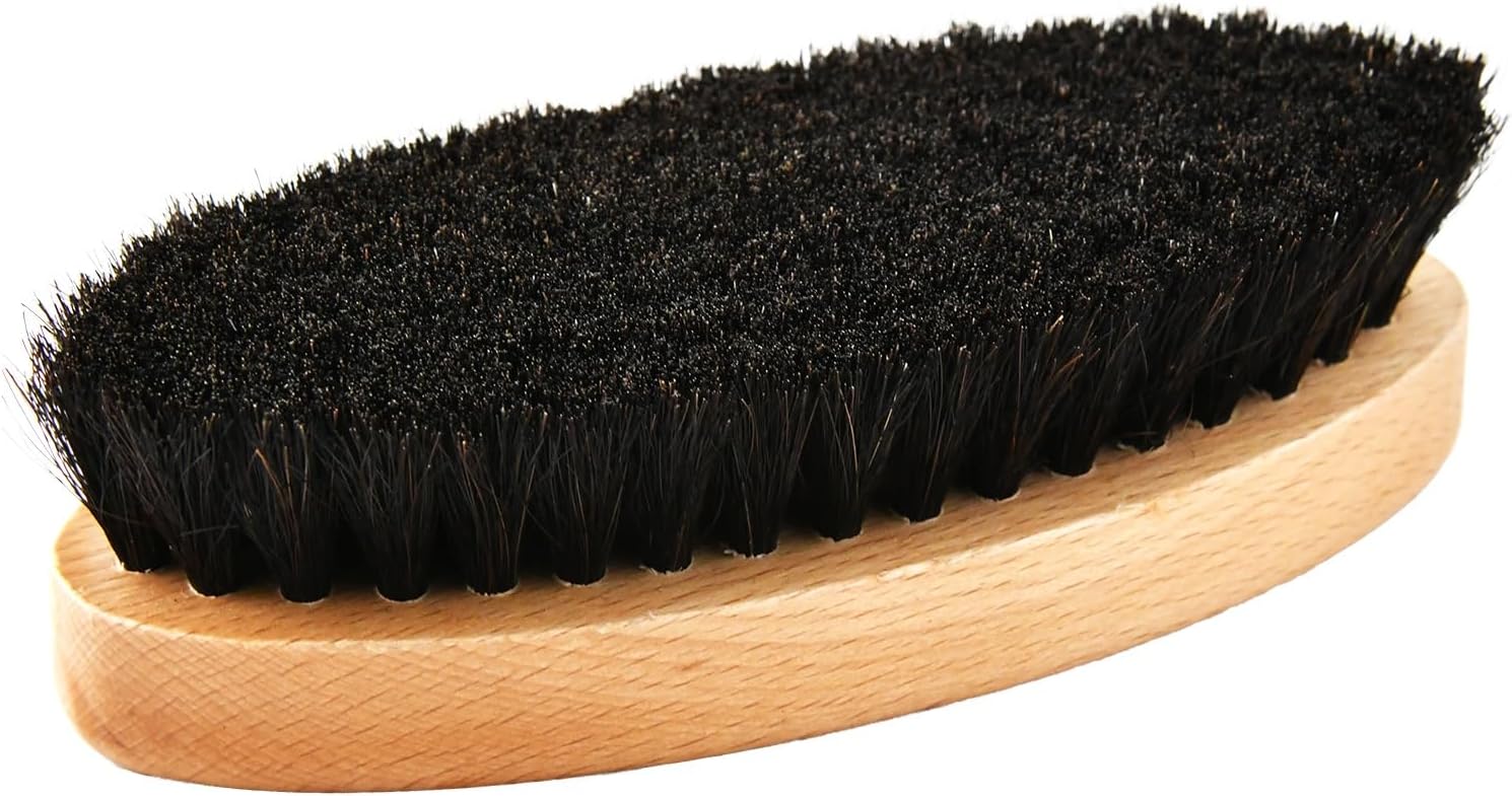 Safir Horse Hair Brush, Suitable for Polishing Leather Goods, Polisher, Hose Hair Brush, 100% Natural Horse Hair, Shoe Polishing, Bag, Care, Dust Removal, Men's