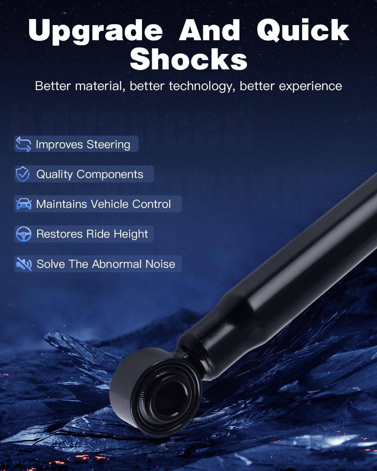 ECCPP shock Struts shock absorbers for 2004-2020 for Toyota Sienna shock Struts for 344480 37301 Rear shocks