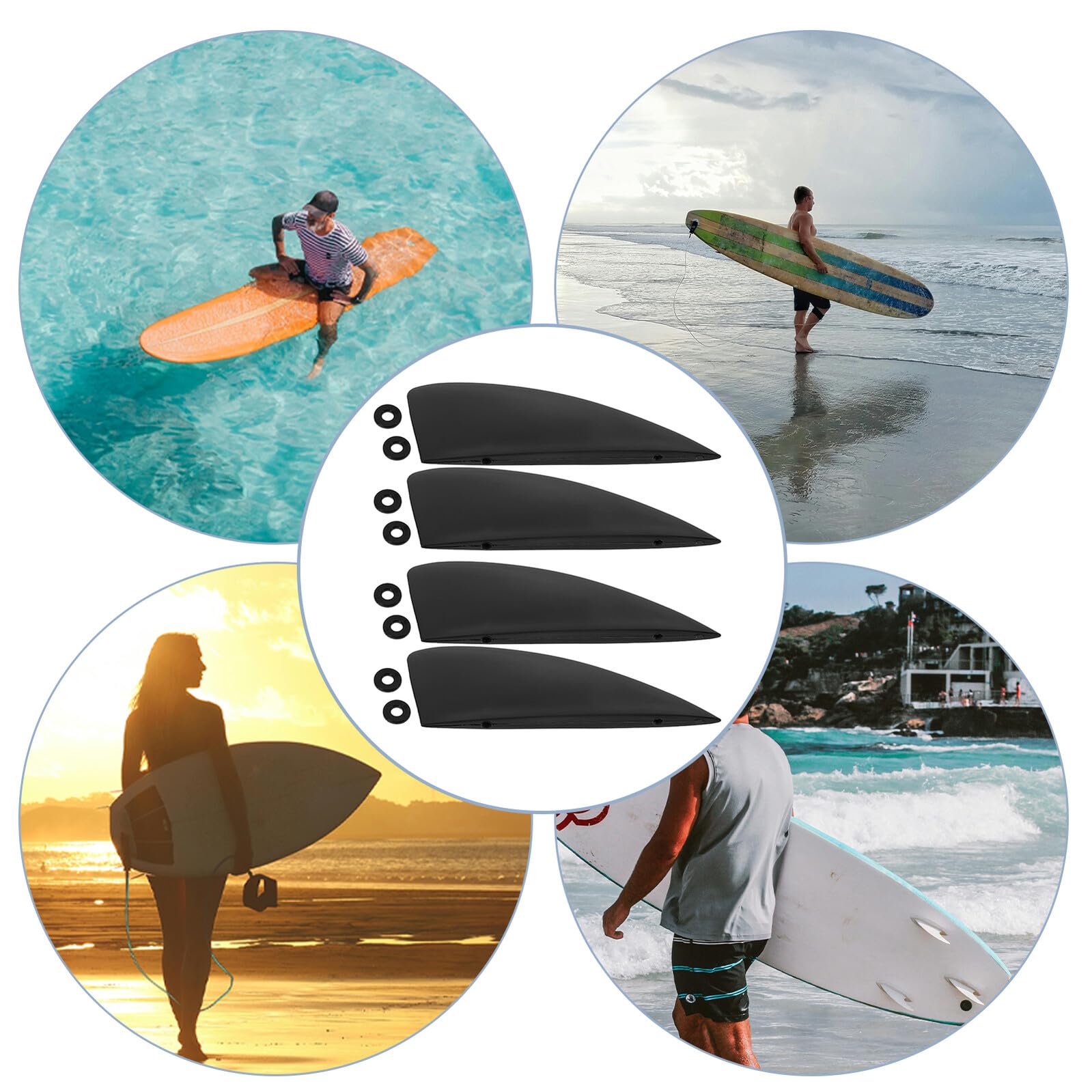 Sup Finne 134mm aus Kunststoff Abnehmbare Mittelfinne für Paddleboards und Kajaks Wasserstabiler Surfboard Stabilisator für Bessere Kontrolle und Balance