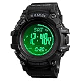 Watch Compass, Altimeter Barometer Thermometer Temperature, Pedometer, Military Army Waterproof Outdoors Sport Digital Watch for Men