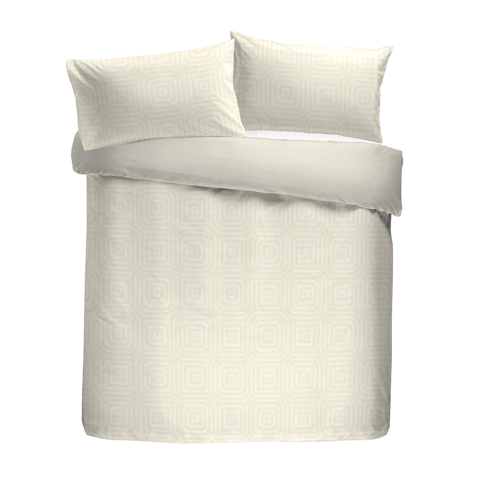 Housse de couette jacquard géométrique crème douce parure lit King Size Laurence