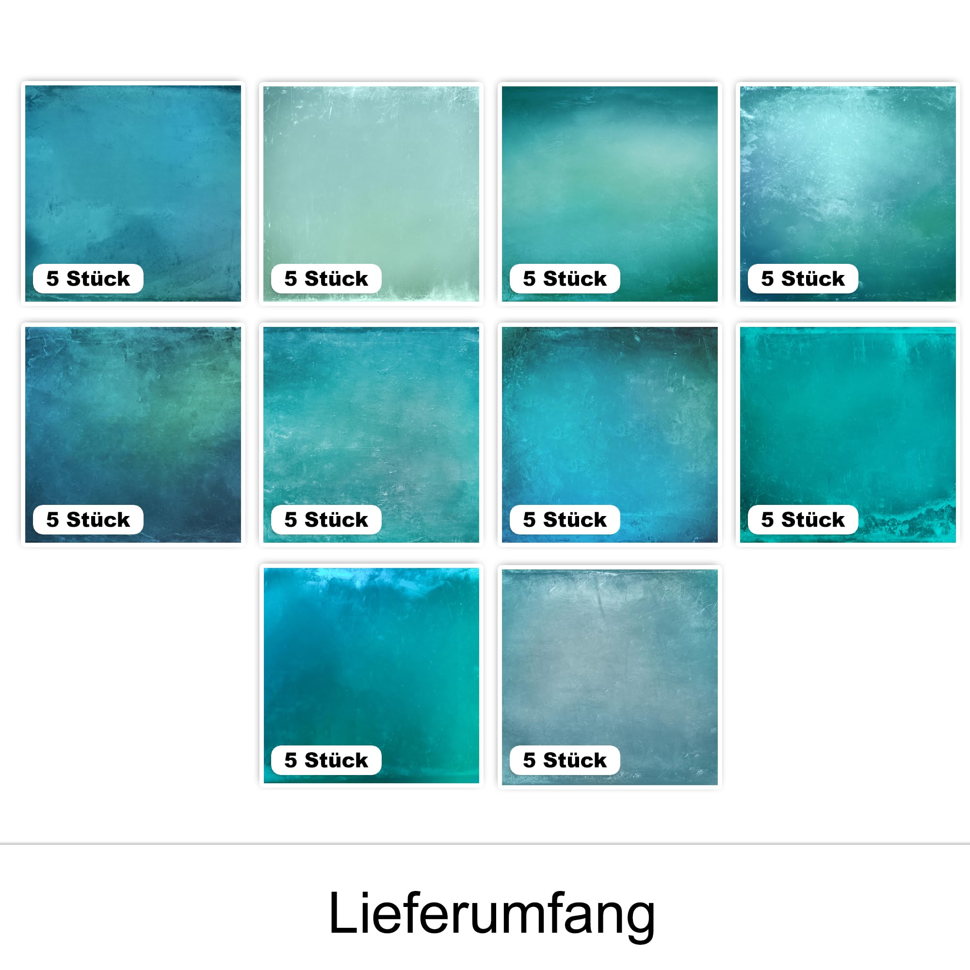 GRAZDesign Fliesenaufkleber Set - Maritim Design, Selbstklebende Dekorfolien für Küche & Bad, Wasserfest DIY Wanddekoration - 15x15cm