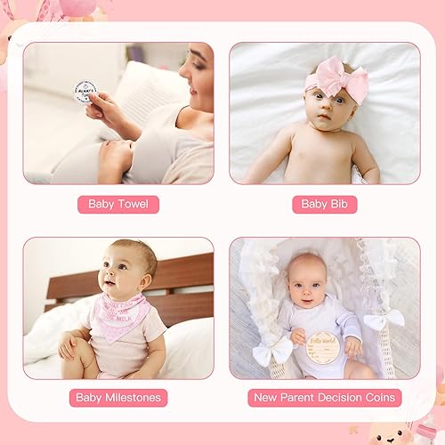 Miniatura 7 de Juego de regalo para bebé, regalos para niñas, regalos para nuevas mamás, regalos para padres recién nacidos para parejas con vaso para recién