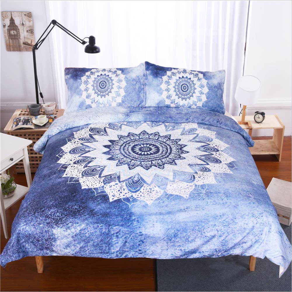 Housse de couette 220 x 240 cm avec impression 3D et taies d'oreiller AB11