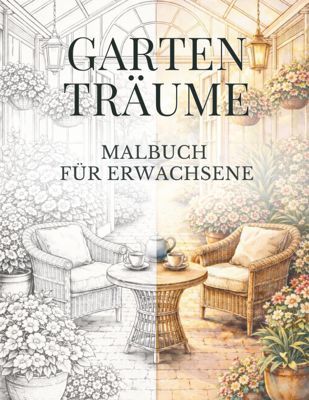 GARTENTRÄUME: Malbuch für Erwachsene