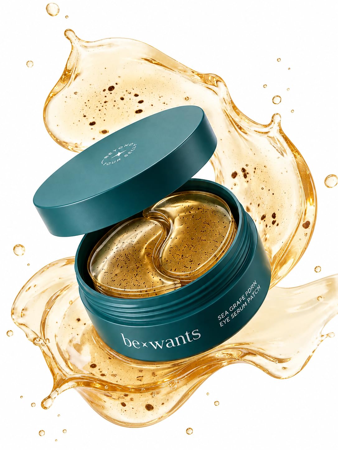 bewants Sea Grape Vegan PDRN Eye Patches for Sensitive Skin | Formulated with Collagen, Green Tea, Ceramides and Pathenol | Hydrating & Firming Under Eye Mask