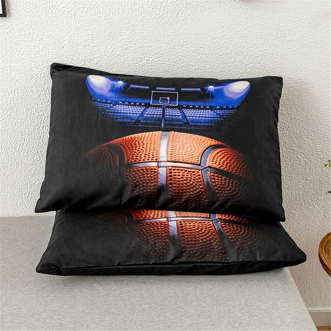 3D Sports Basketball Bedding Set for Teen Boys,Duvet Cover Sets with Pillowcases,Full Size 90" X 90",3PCS,1 Duvet Cover+1 Pillow sham