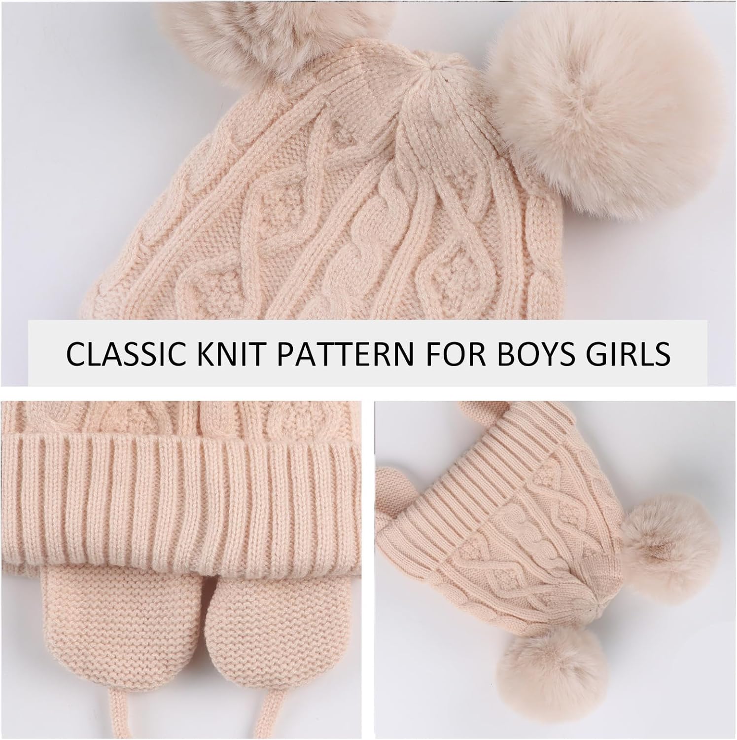 JANGANNSA Cute Knitted Boys Girls Christmas Beanie Warm Earflap Winter Hat Infant Toddler Baby Beanie - Image 6