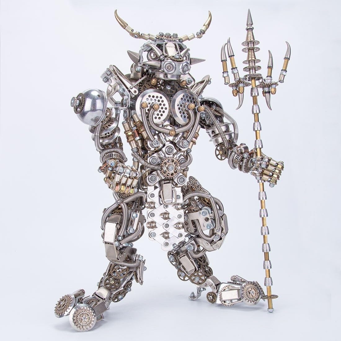 Metalowe puzzle 3D dla dorosłych, zestawy modeli potworów z głową byka Ozdoba do samodzielnego wykonania, łamigłówka do samodzielnego montażu, łamigłówka, idealna dekoracja biurka i wybór prezentu.