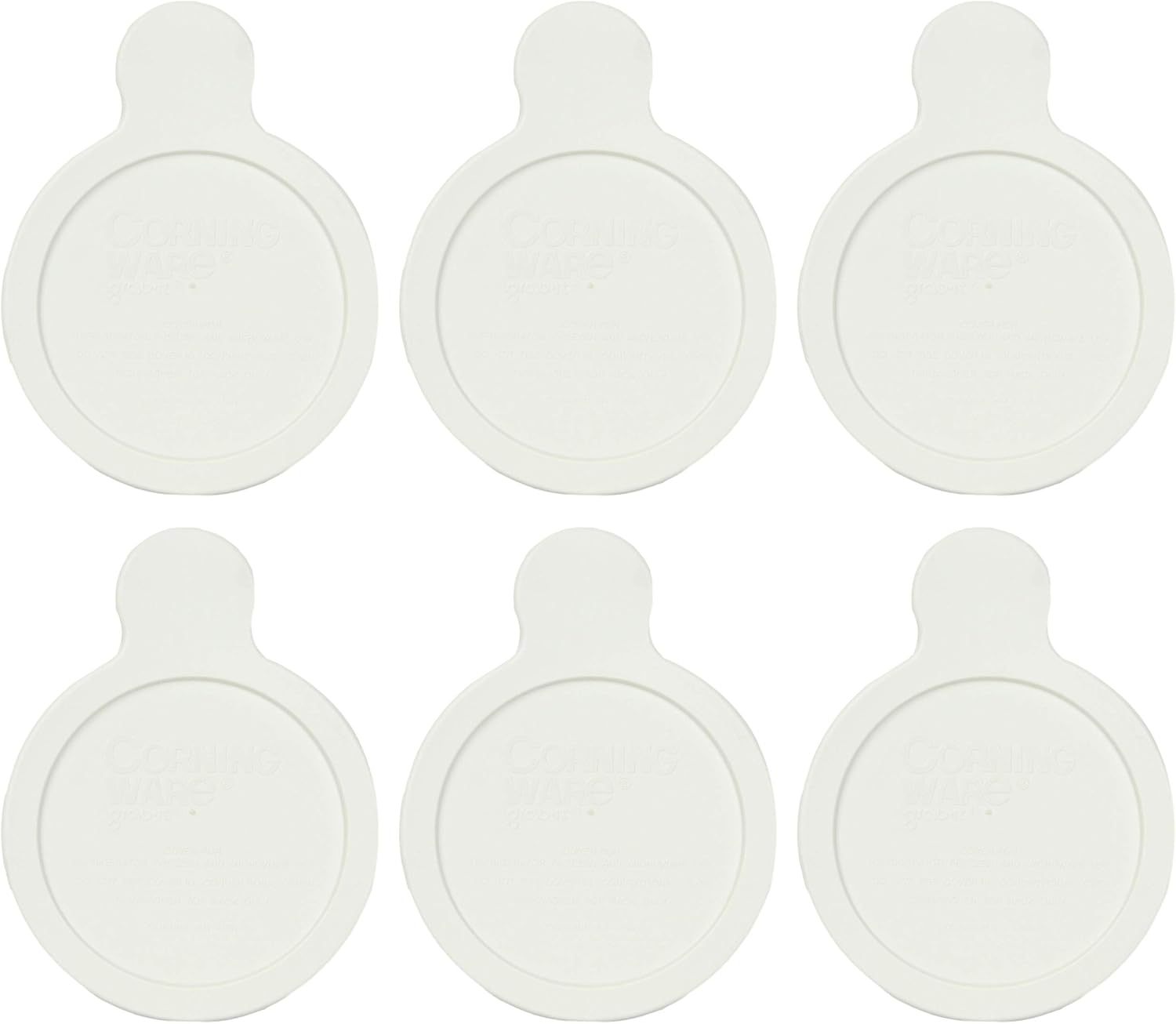 CorningWare Visions Grab-it P-150-CPC 15 Ounce French White Plastic Lid - 6 Pack
