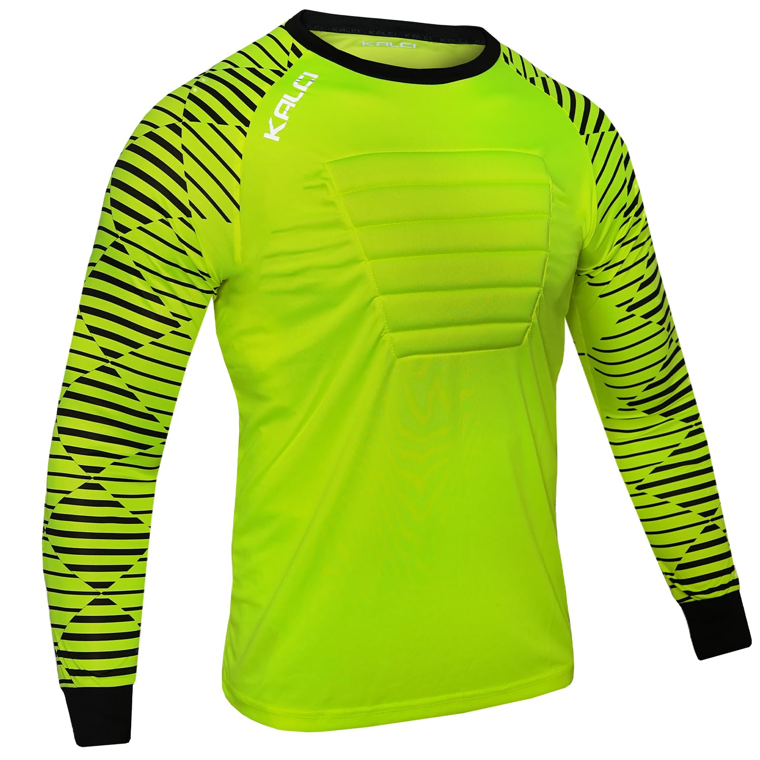 Kalci Soccer Goalie Shirt, Padded Goalkeeper Jersey, Youth/Adult & Kids Sizes, Long Sleeve Football Padded Shirt Mens