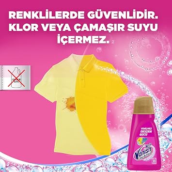 Vanish Kosla Multipower Renkliler için Leke Çıkarıcı ve Çamaşır Deterjanı Güçlendirici Sıvı (1 x 2000 ml) (2 paketi)