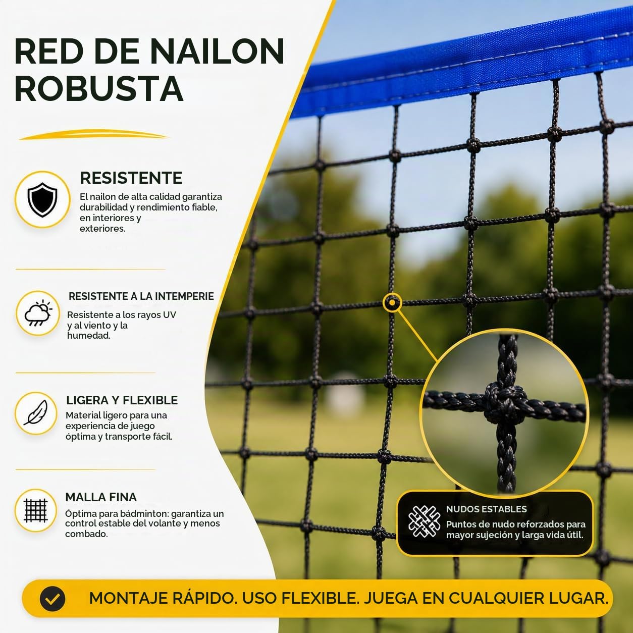 Red de bádminton plegable de 3,1 m, con soporte ajustable en altura de 107/105/150 cm y bolsa de transporte, red deportiva para voleibol, tenis, voleibol o playa, red de nailon, fácil de montar y