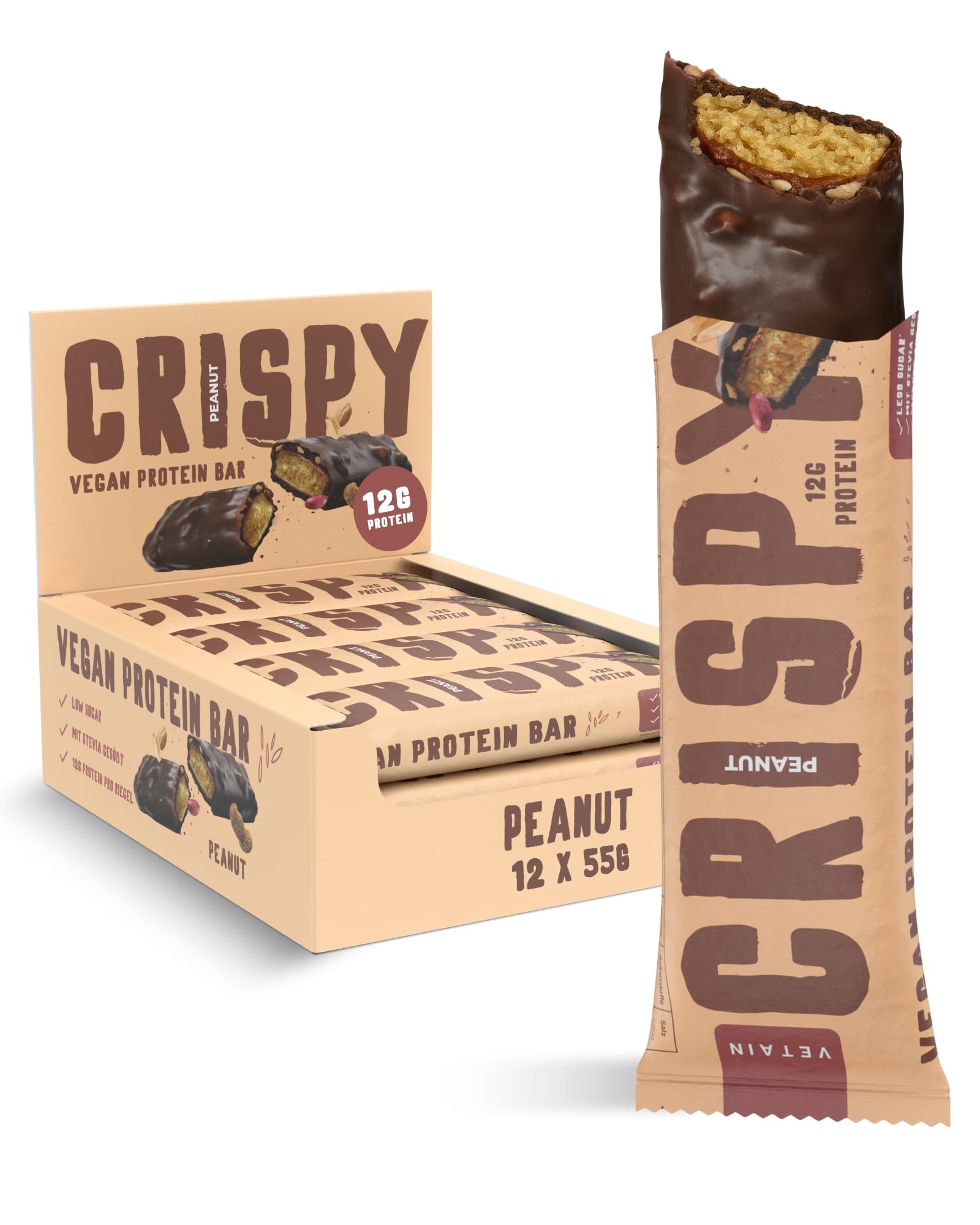 VETAIN Vegan Protein Riegel - Crispy Peanut