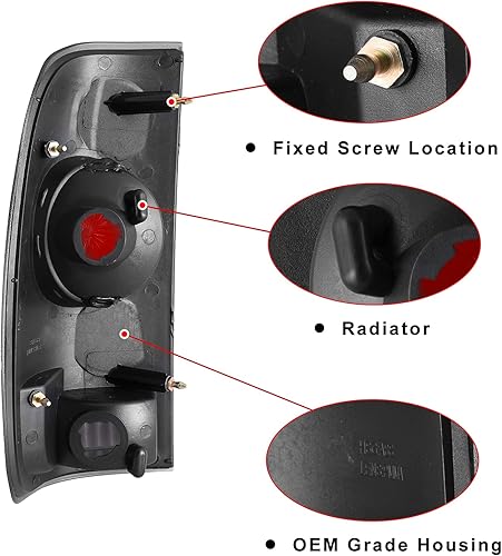 Miniatura 3 de ROXX Conjunto de luz trasera compatible con Ford F-150/F-250/F-350 1999 2000 2001 2002 2003 Ford F-150/F-250/F-350 lado del conductor y del pasajero