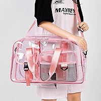 Vista 261 de Pequeña bolsa de gimnasio para mujer, bolsa de viaje con compartimento para zapatos