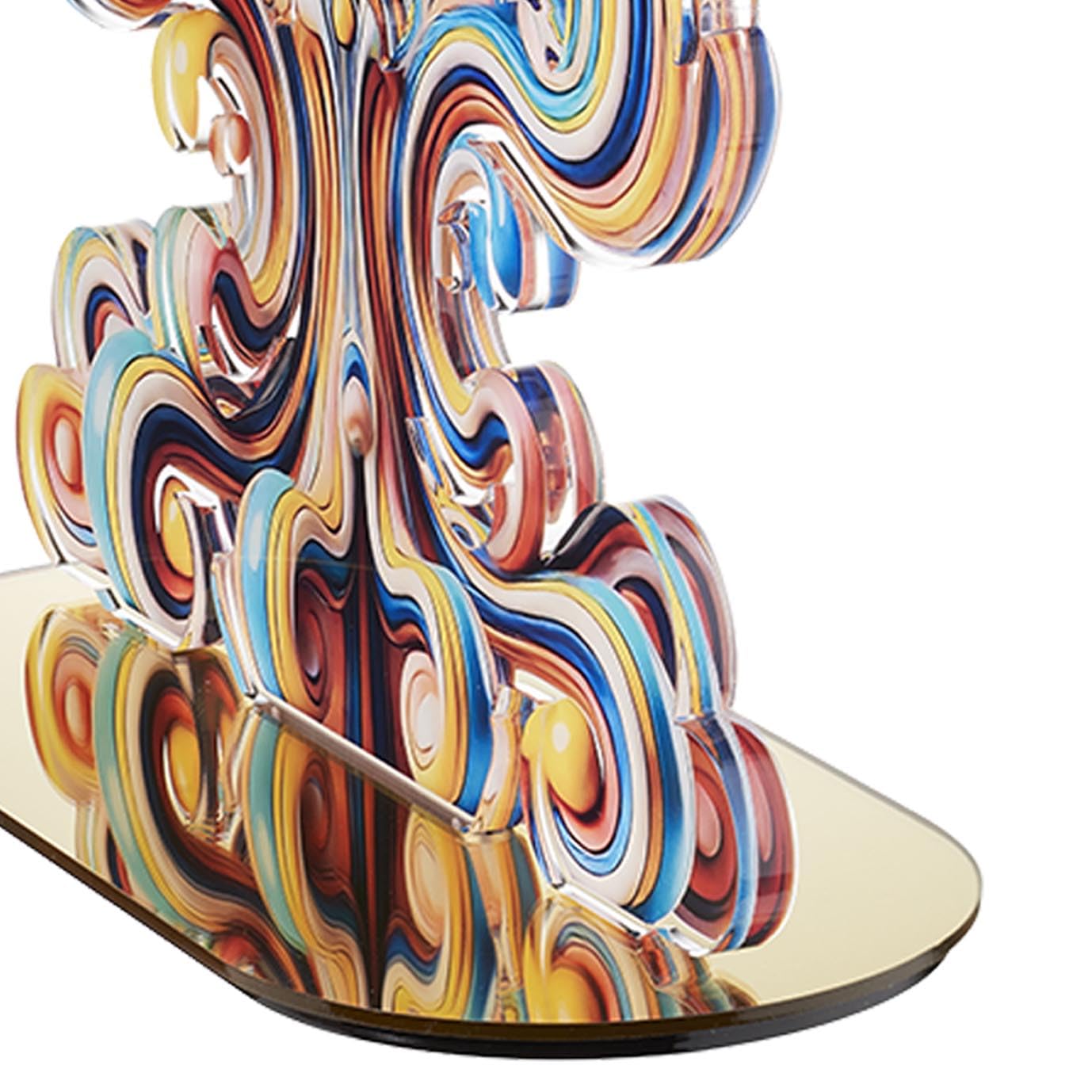 LINEE Recanati - CANDY POP Centrotavola Scultura Soprammobile a Forma di Candelabro Decorativo in PMMA – Oggetto d’Arredo Pop Digitale per Casa e Ufficio – 30×10×25 cm circa – Made in Italy(DUE)