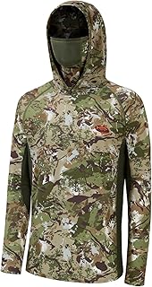 BASSDASH Men's UPF 50+ Camo Long Sleeve Hunting Fishing Hoodie Shirt