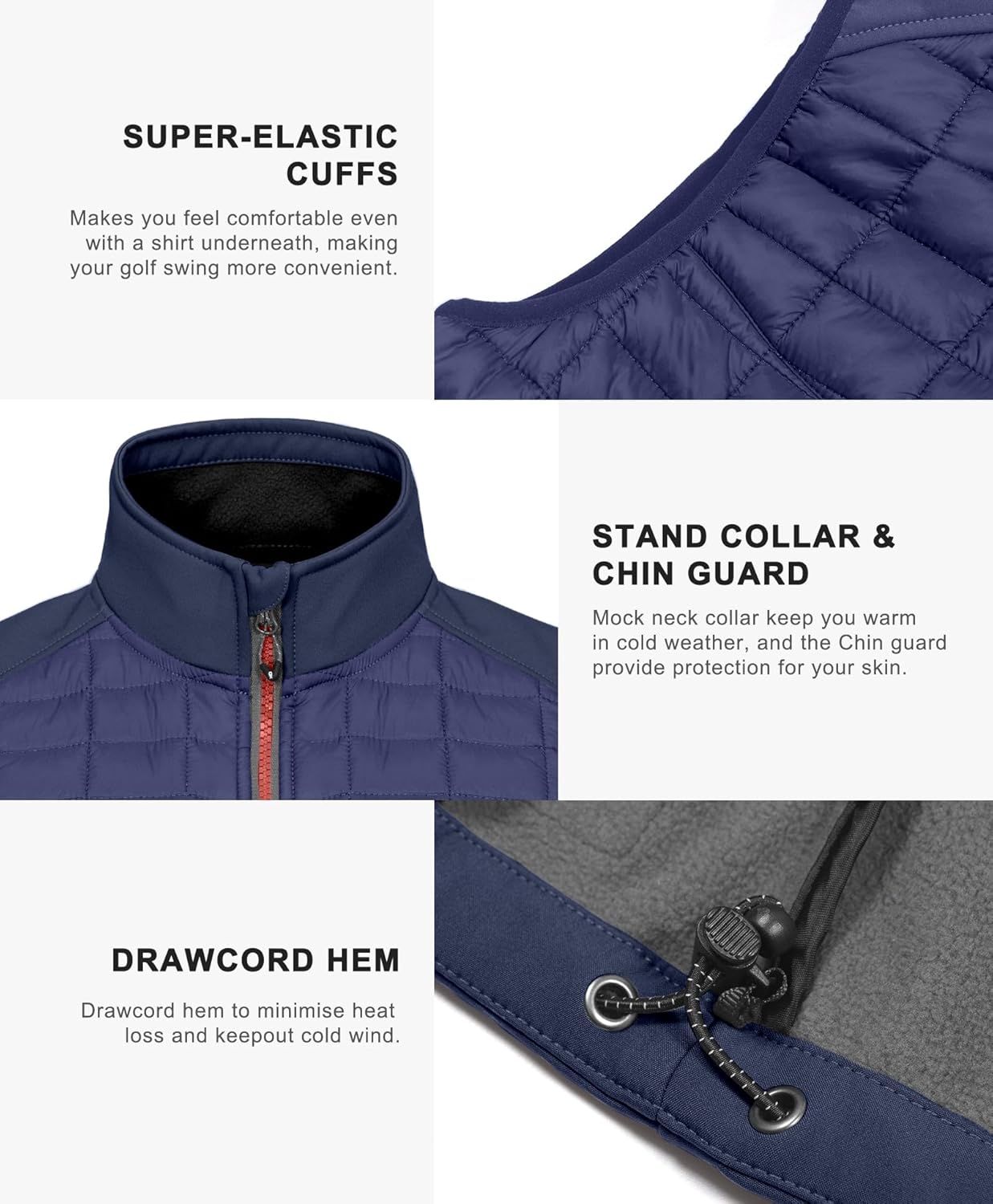 Little Donkey Andy Men’s Lightweight Puffer Vest, Warm Outdoor Sleeveless Jacket for Golf Hiking Running - Image 3