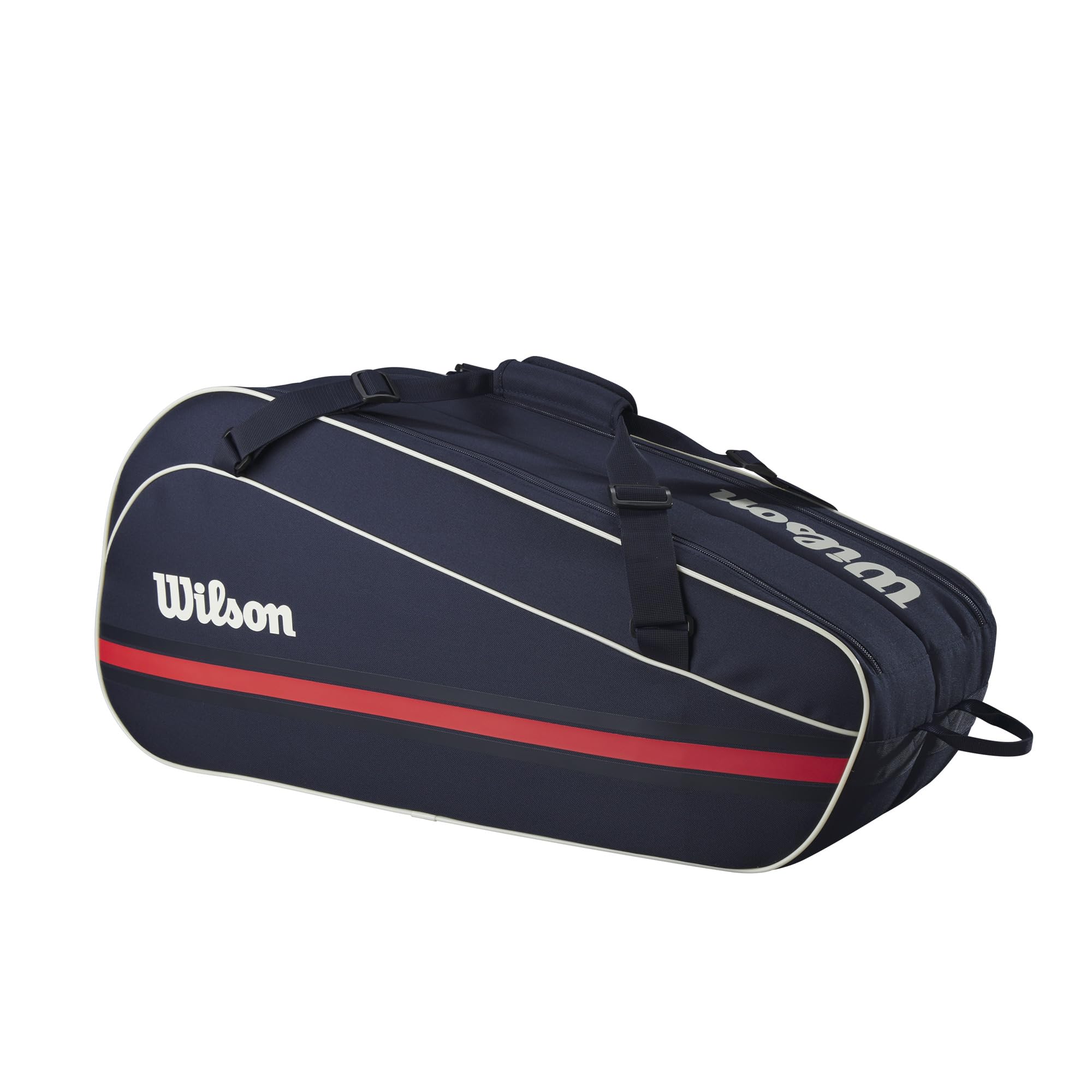 Wilson Team 6 Pack, with a Spacious Accessory Pocket and Adjustable Strap, Provides Complete Racket Protection, Colour: Navy
