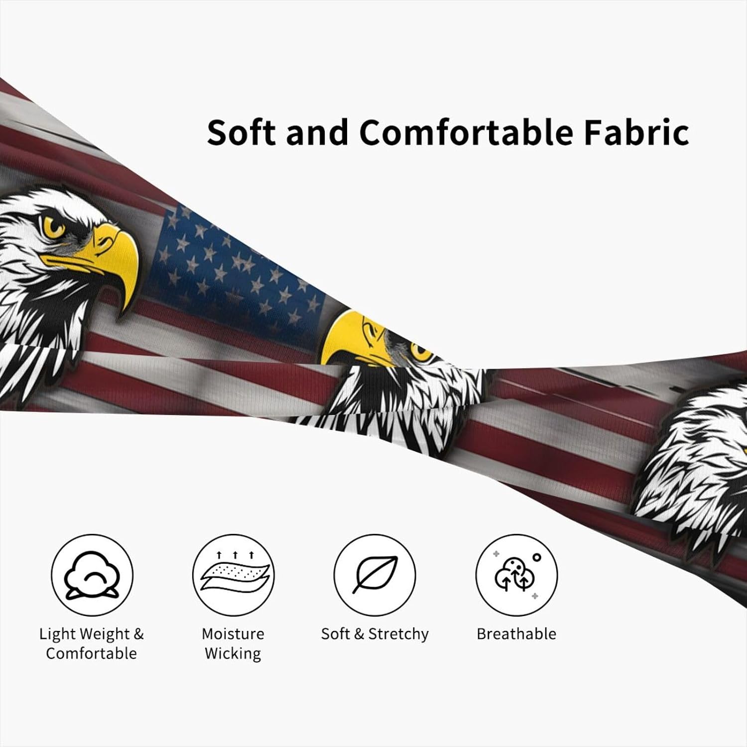 US Army Cool American Flag Eagle Sports Sweatband – Stay Dry & Confident During Every Workout