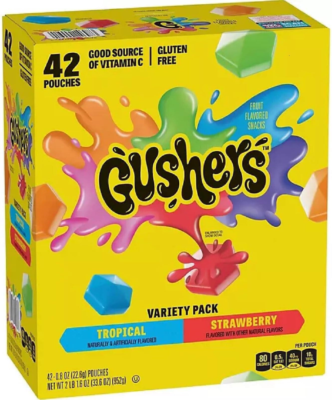 GenericGushers Strawberry Splash and Tropical Flavors (0.8 oz., 42 ct.)