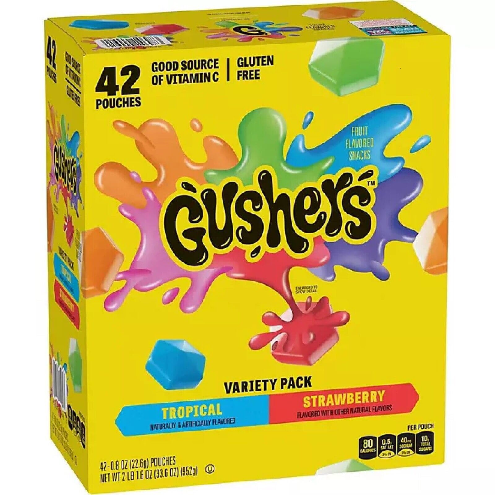 GenericGushers Strawberry Splash and Tropical Flavors (0.8 oz., 42 ct.)