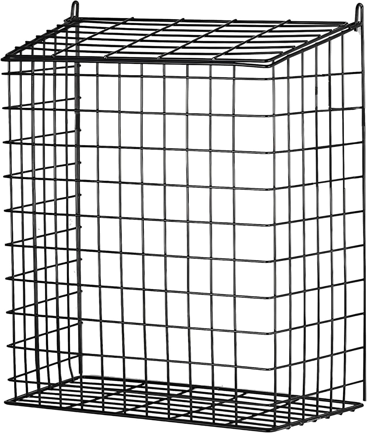 Letterbox Cage with Fixings Post Letter Mail Catcher Door Guard Basket Black