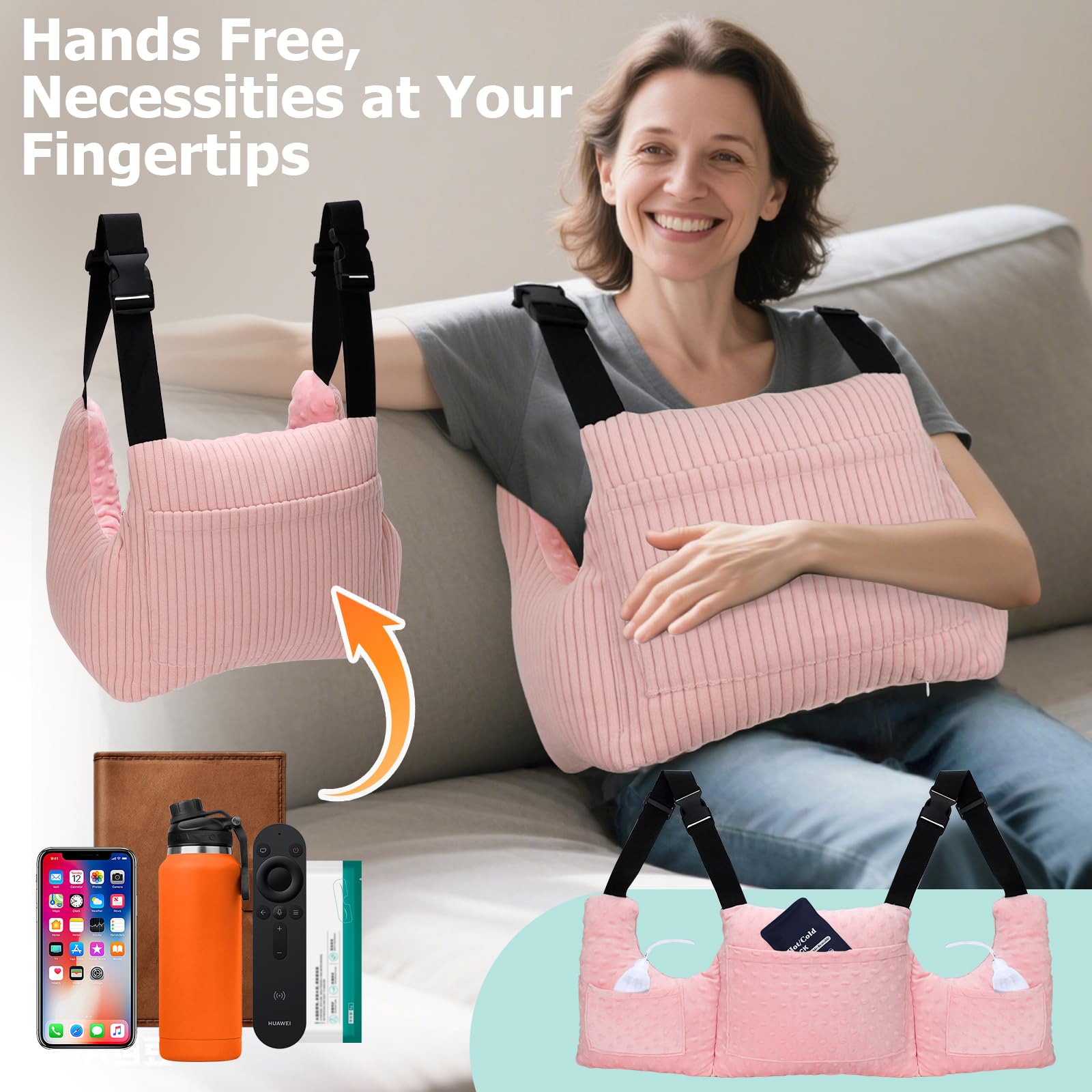 Oreillers post-mastectomie après hystérectomie - Fournitures de récupération de la mastectomie - Cadeau pour femme - Aide à la récupération et au repos - Rose