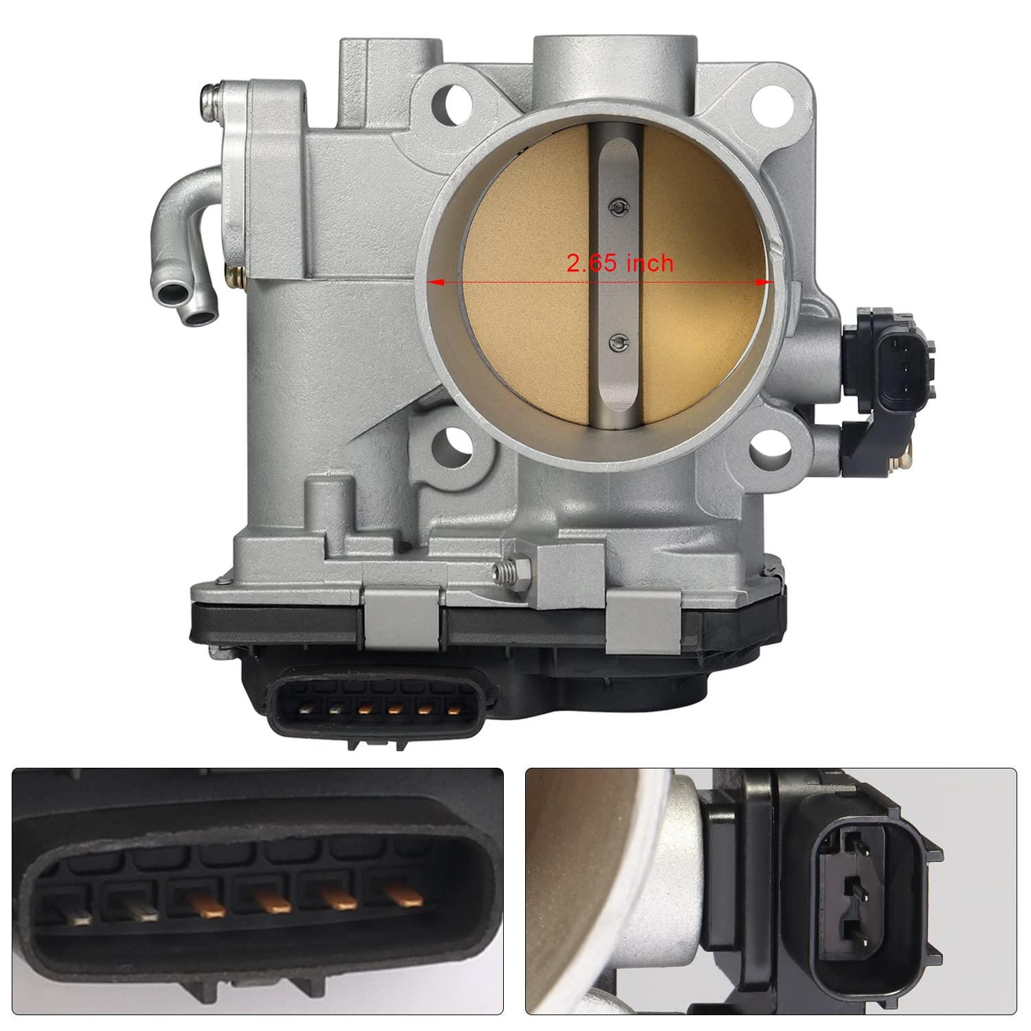 Replacement Aluminum Throttle Valves 16400RKB003 16400RCAA01 Throttle Body Assembly for Accord for Odyssey for Pilot for Ridgeline 2003-2008 Throttle Position Sensors