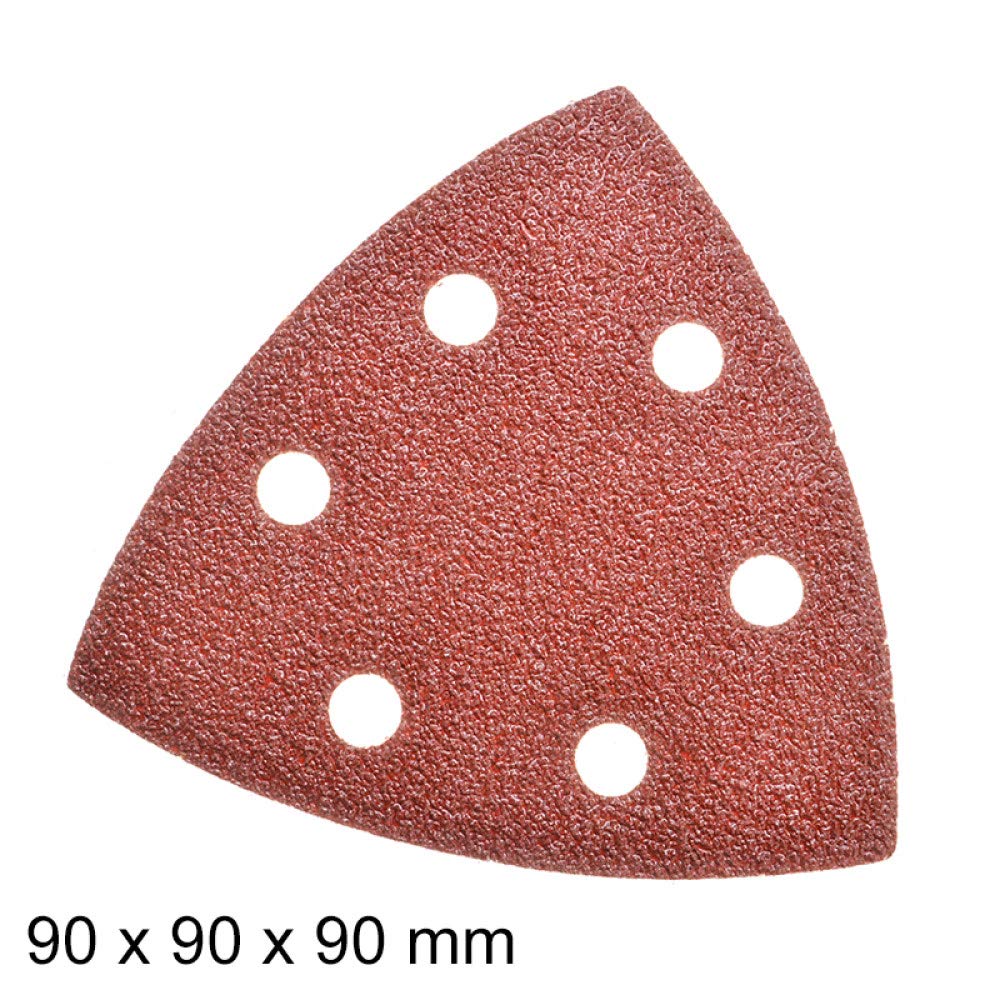 Disco de lijado triangular de 100 Uds, 90mm, lijadora Delta, gancho, papel de lija, herramientas abrasivas para lijar, grano 40-2000,120