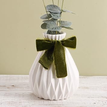 Keypan Olive Green Velvet Ribbon with Fringe, 2 Rolls 1.5 in x 2 yd