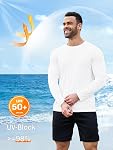 NEYOUQE Rash Guard Chemises de protection solaire UPF 50+ manches longues T-shirt rapide à sec pêche à l'eau athlétique pour homme