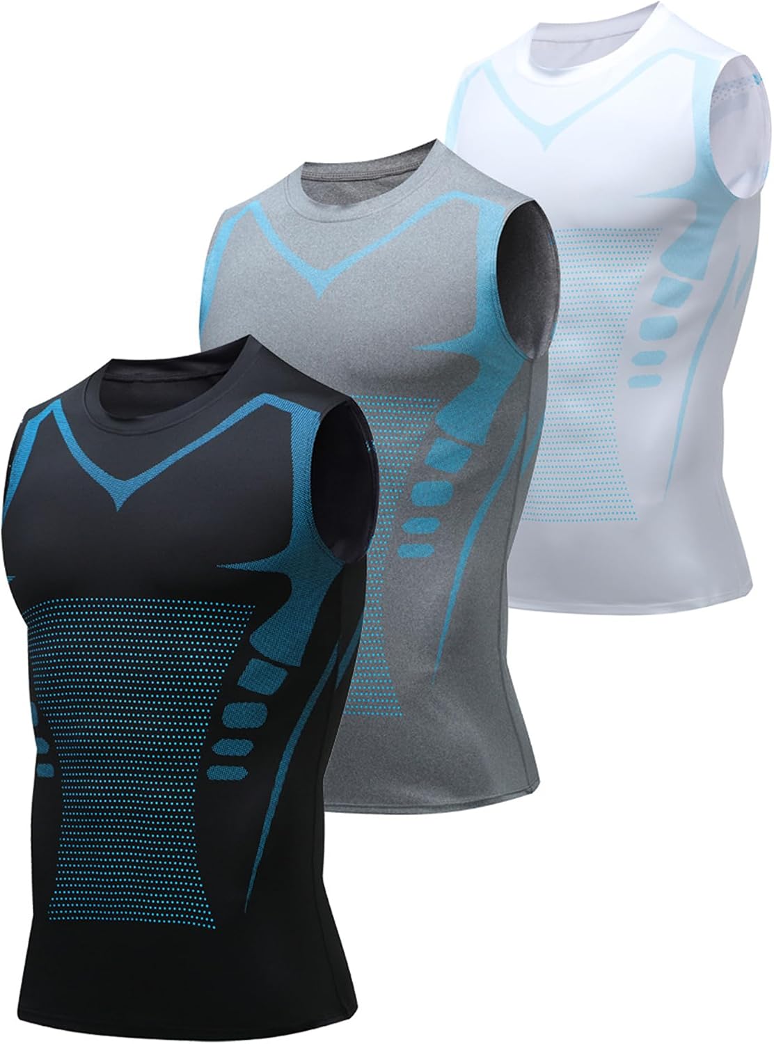Far-Infrared Tourmaline Magnetic Mens Undershirt, Compression Shirt Men, Warm and Slimming Vest