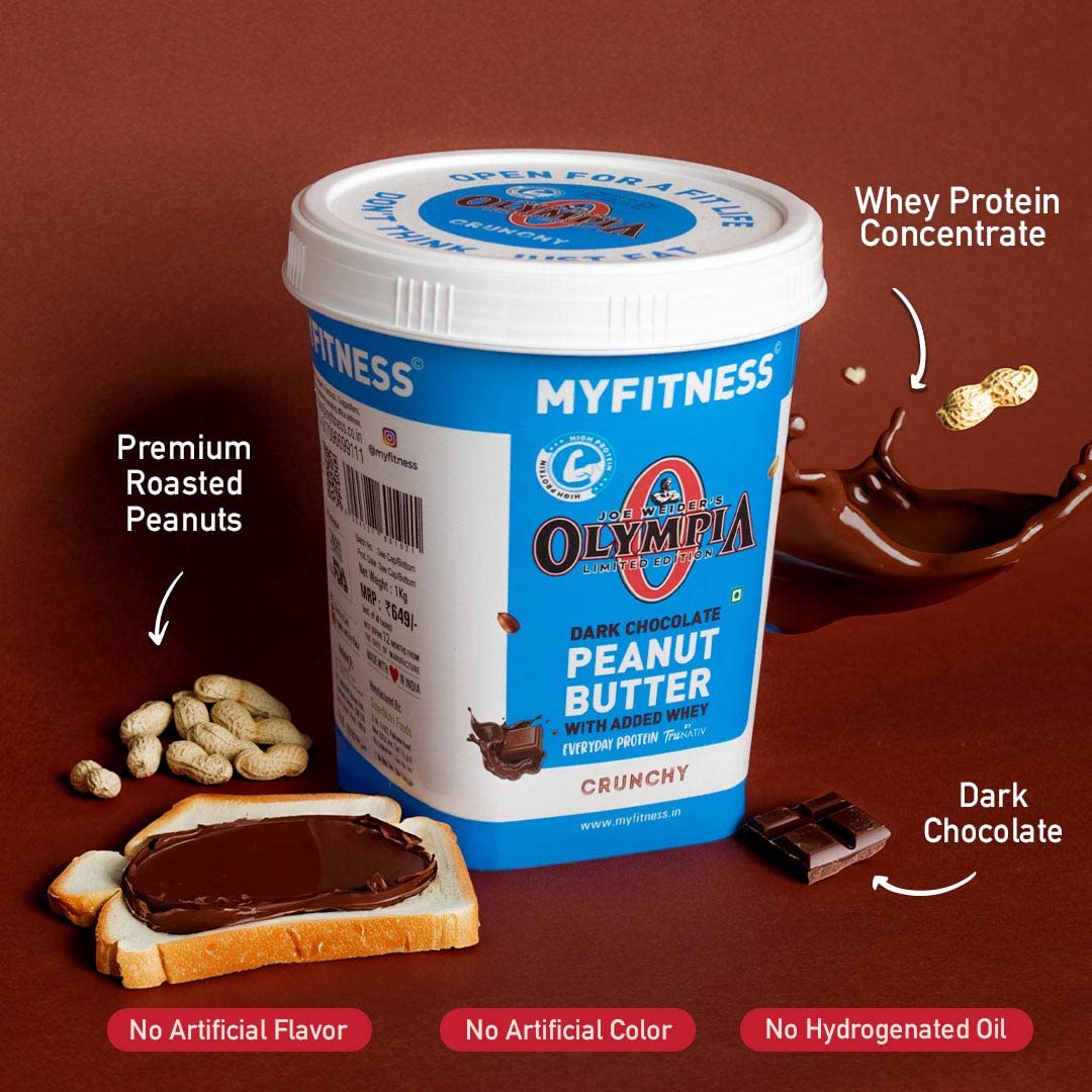 MYFITNESS Peanut Butter Chocolate Olympia Non-GMO Gluten-free No Preservative All Natural Ingredient High Protein Made with American Recipe (17.9 Ounce)