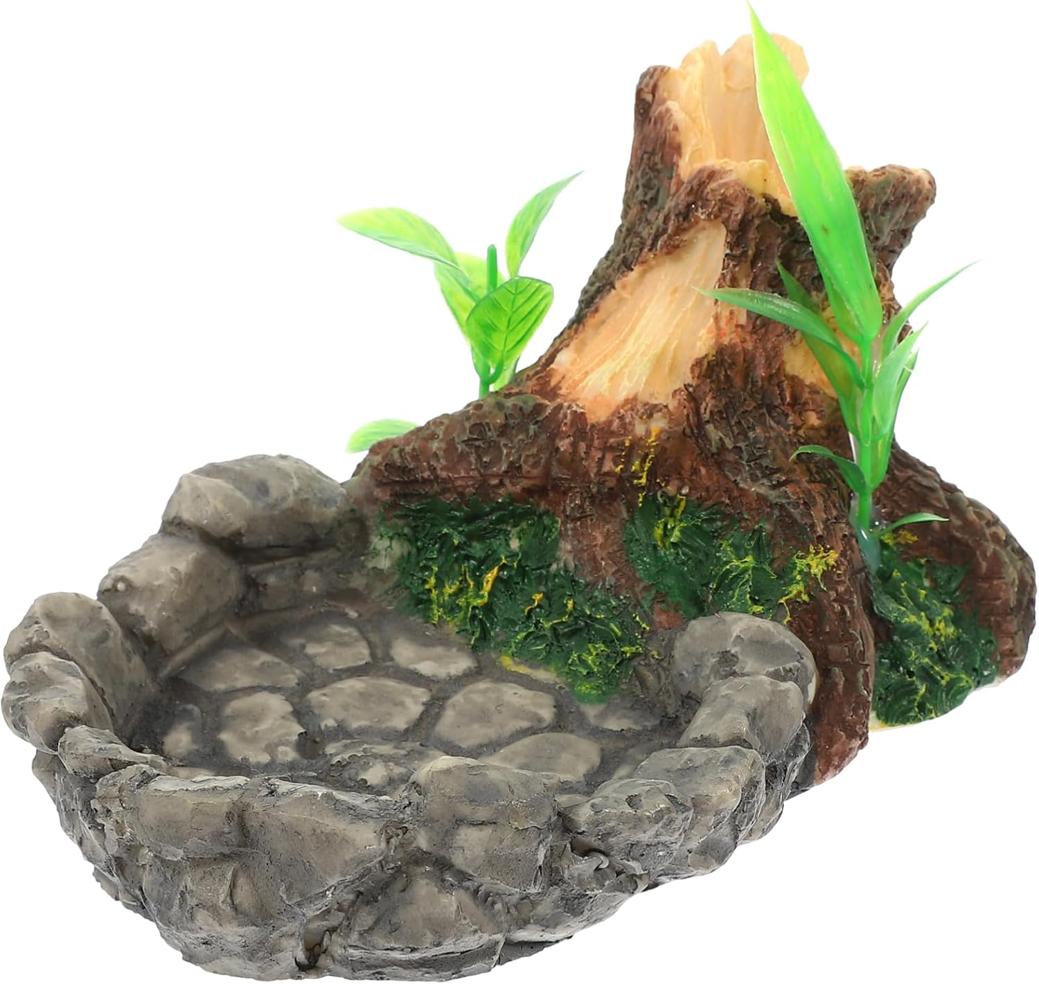 Resin Turtle Feeding Bowl Water Basin Small Reptile Food Dish for Tortoises and Lizards Sturdy PET Feeder for Aquatic and Terrestrial Reptiles Style