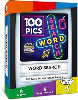 100 PICS Pocket Word Search Game | Kids Games | Card Games & Fun Travel Games | Toys & Games | Card Games for Adults and K...