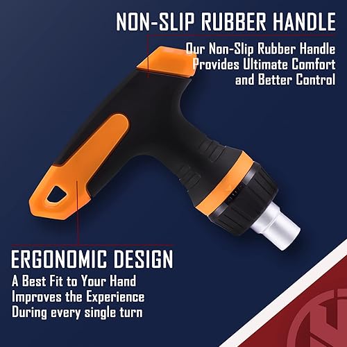 Miniatura 4 de KNINE OUTDOORS Juego de destornilladores, herramientas de mantenimiento con juego de archivos, juego de llaves hexagonales, llave de trinquete de