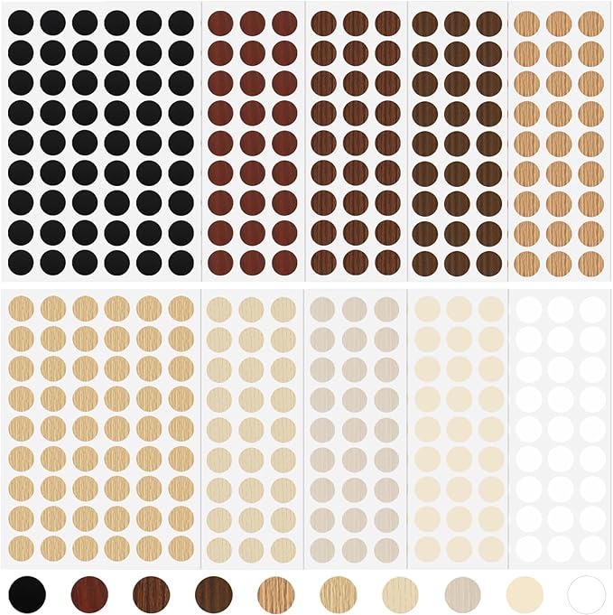 Cache Vis Auto-adhésif Autocollant Meuble pour Trou de Vis Diamètre ...