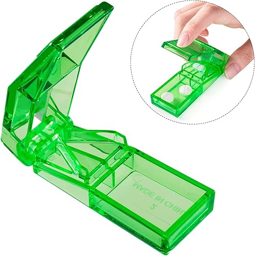 Miniatura 18 de Ultrassist Cortador de píldoras y divisor para cortar pastillas pequeñas o grandes, divisor preciso de medicamentos con hoja de acero inoxidable