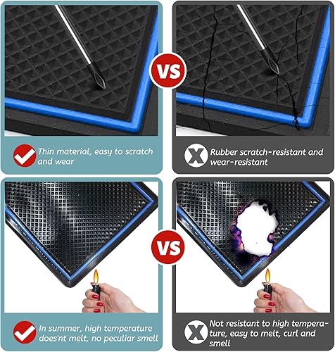 Miniatura 7 de SHAOHAO Alfombrillas con ranura para puerta de auto Hyundai Santa Cruz 2023 2024, accesorios para Hyundai Santa Cruz 2023 2024, almohadilla de