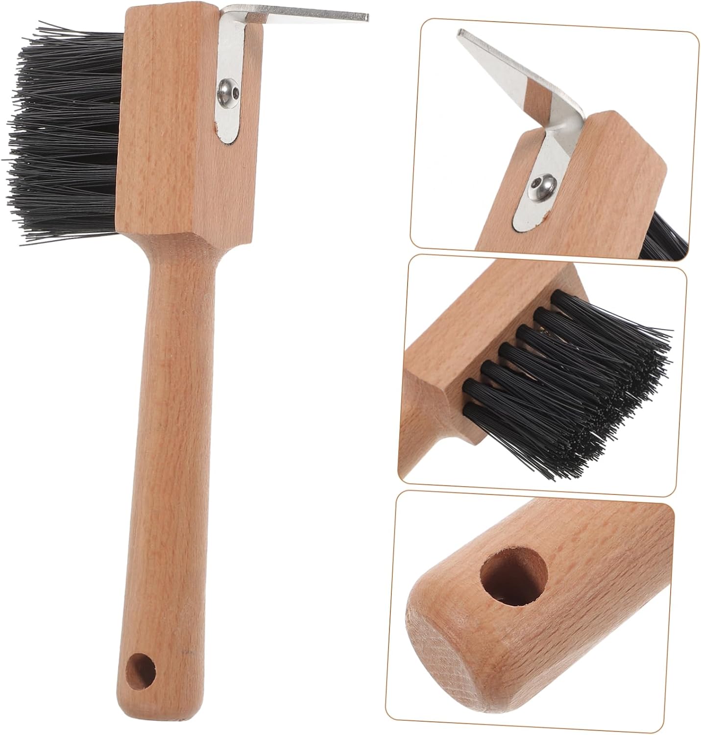 Toddmomy Cattle Horse Hoof Brush with Durable Handle Essential Tool for Grooming Trimming and Cleaning Horseshoes for Better Riding Experience