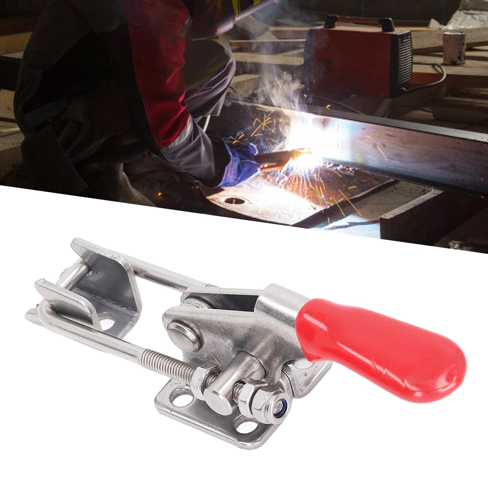 Push Pull Regulowany Zacisk Kolanowy, Narzędzie Ręczne Quick Release Stal Nierdzewna 304 Samozamykająca Się Klamra W Kształcie Litery U Typ Zatrzasku Szybkozaciskowy Zacisk Kolanowy Siła Zacisku 163 K