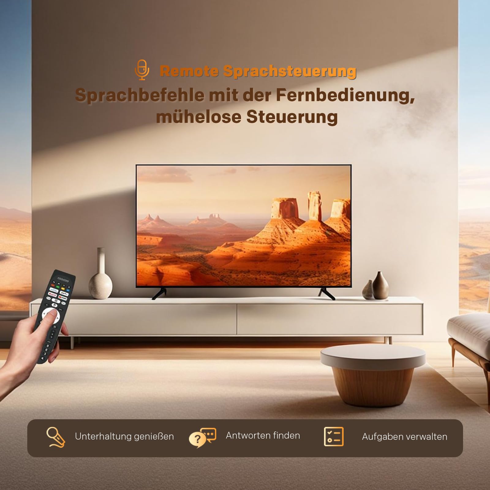 coocaa 32 Zoll Fernseher, 80cm, Smart TV mit Superior QLED Tech, HDR10, HLG, 1.5GB RAM für flüssiges Streaming, Dolby Audio, Triple Tuner DVB-T/-T2/-C/-S/-S2 CI+, Bluetooth 5.1, 32CTQH38Z, 2026