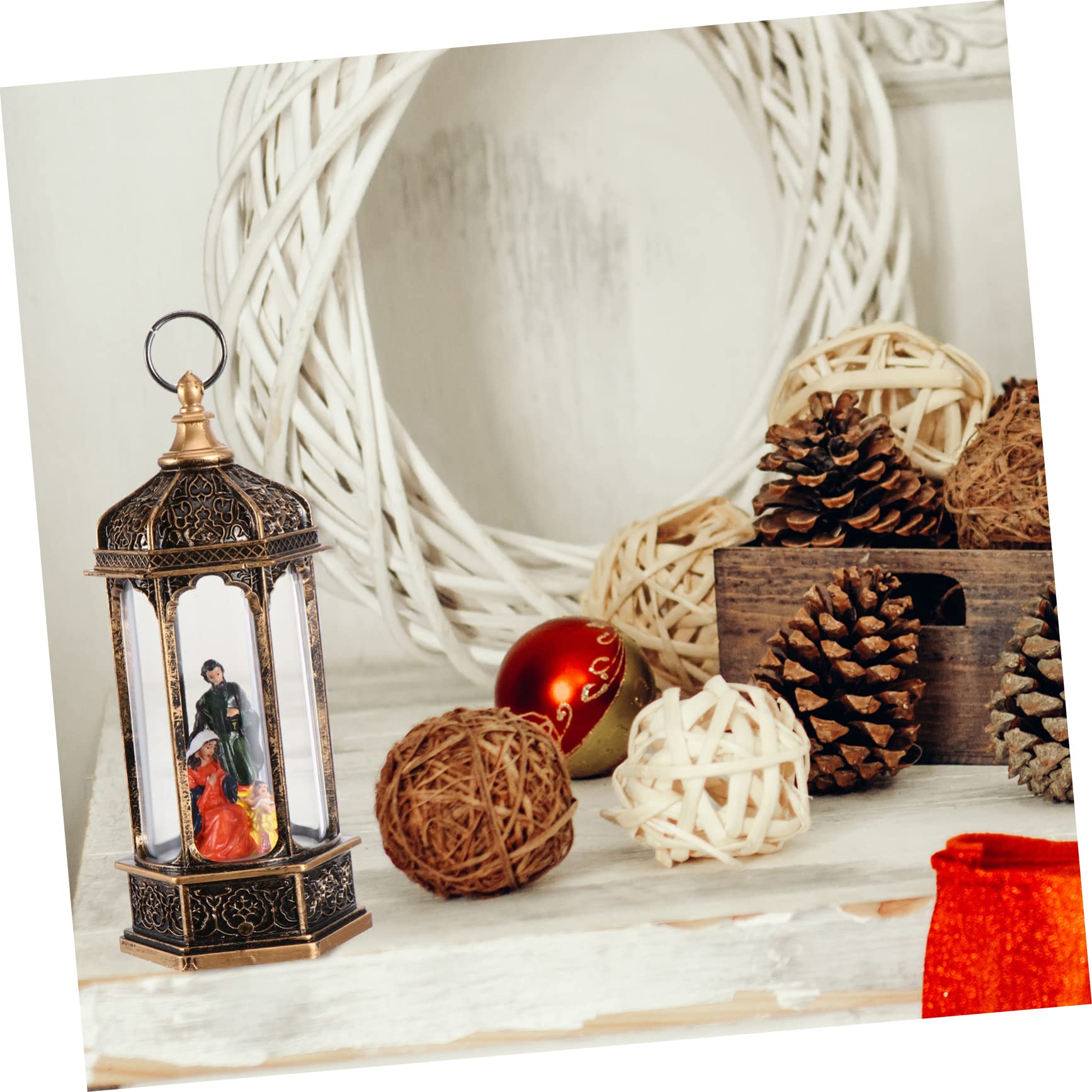 Uonlytech Retro Christmas Lamp Chic Desktop Light for Holiday Decor Festive Tabletop Night Lamp for Ktv Bars and Home Decoration