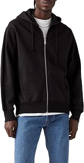 Levi's Men's Authentic Full Zip Sweatshirt M Black Agate Garment Dye F Black Agate