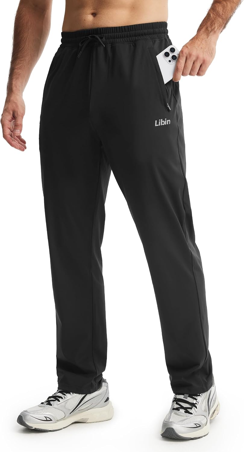 Libin Men's Joggers 4-Way Stretch Sweatpants with Pockets | Athletic Track Pants Workout Running Gym Casual Travel Daily Lounge Wear