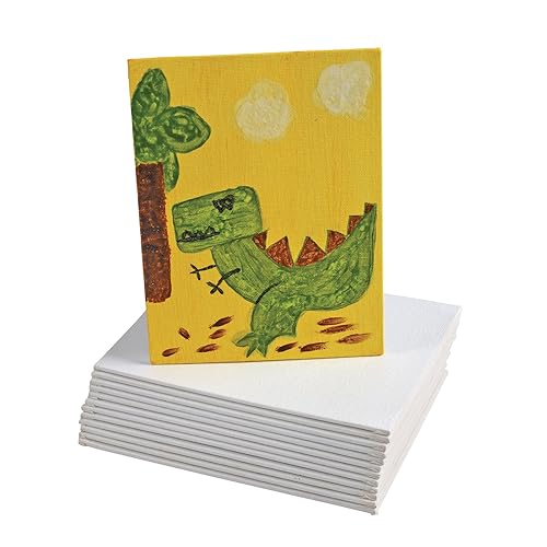 Colorations Warhol - Paneles de lienzo de 6 x 8 pulgadas, material para manualidades y manualidades para niños (paquete de 12 lienzos), color blanco